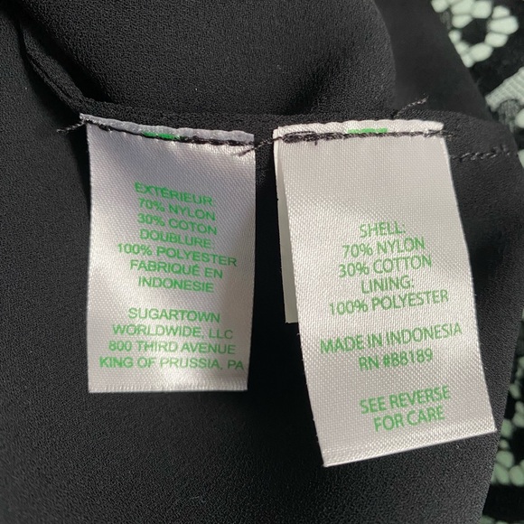 Lilly Pulitzer- lace split neck onyx black blouse flirty pouf sleeve Jaclynne L - Picture 10 of 16